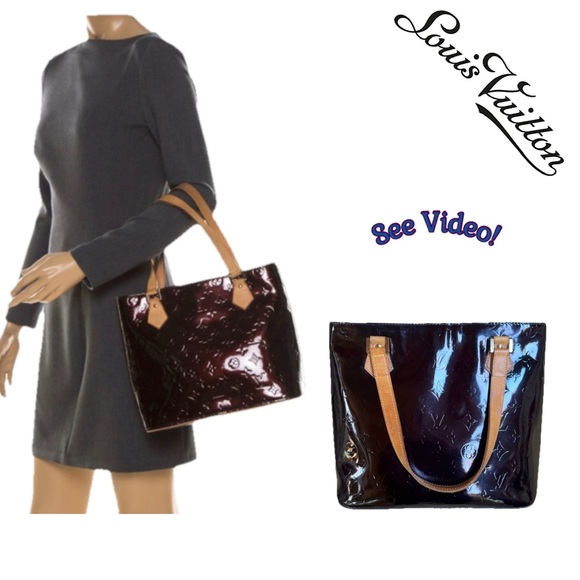 SOLD!! Louis Vuitton LV Vernis Houston Tote in Amarante Patent Leather - Picture 17 of 17
